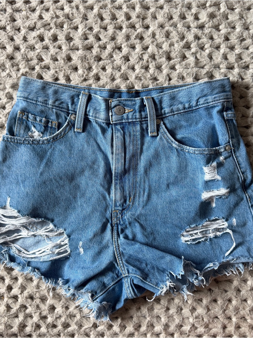 Levi’s Women’s High Waisted Mom Shorts